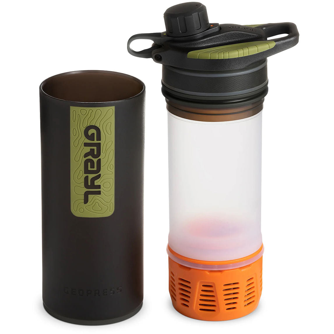 Grayl Geopress Purifier Cart Hydration Accessories in Orange Color