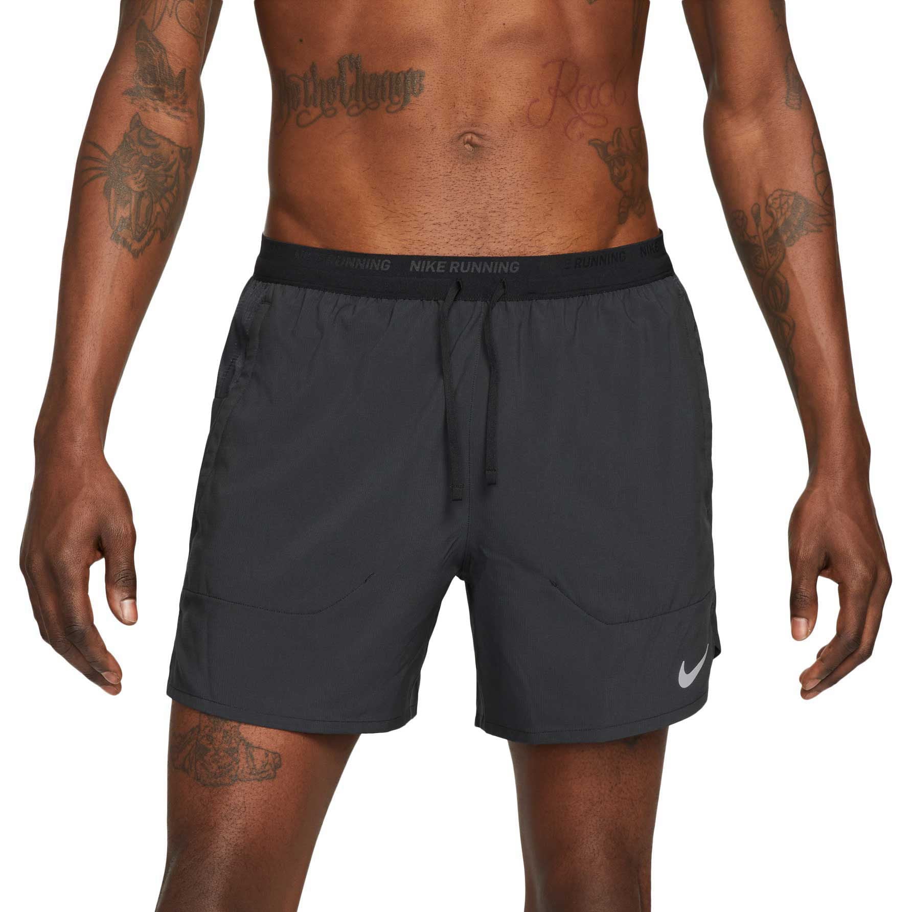 Nike Mens Dri-Fit Stride Inch Brief-Lined Running Shorts BLACK