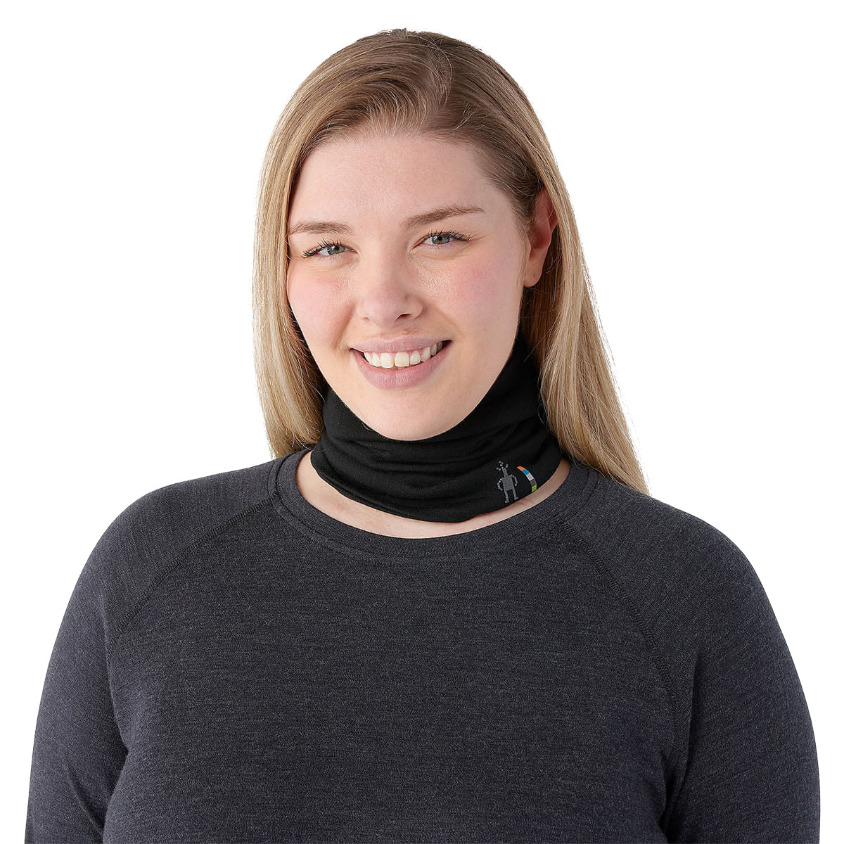Smartwool Unisex Thermal Merino Rev.Neck Scarves in Black Color