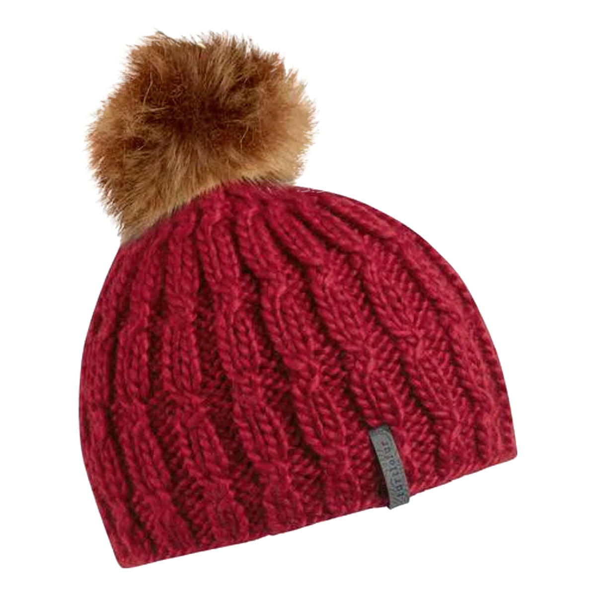 Turtle Fur Womens Fifi Beanie Winter Hats in Red Color