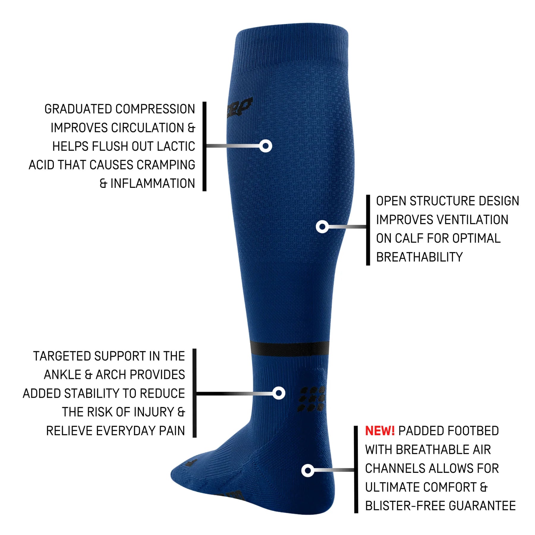 MNS 4.0 COMP.RUN SOCKS | BLUE