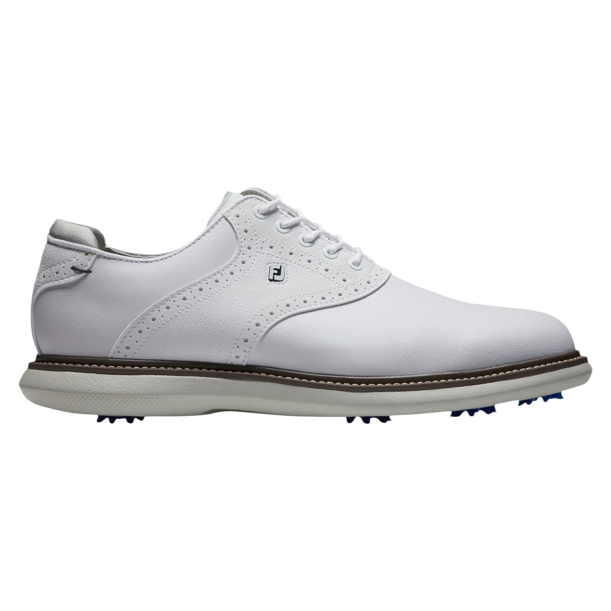 Footjoy Mens Traditions Saddle Golf Cleats in White Color