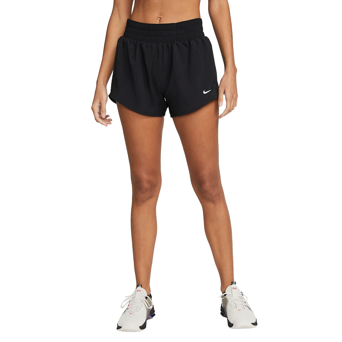 Nike Womens Df One Mr 3In Bl Shorts in Black Color