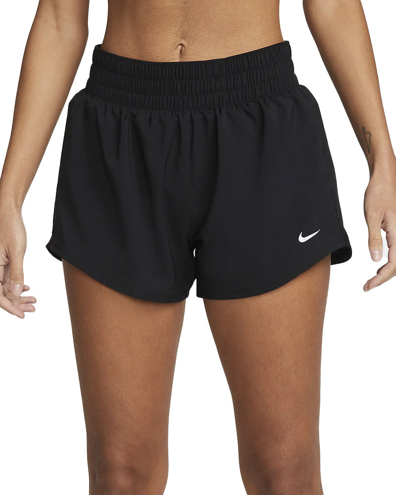 Nike Womens Df One Mr 3In Bl Shorts in Black Color