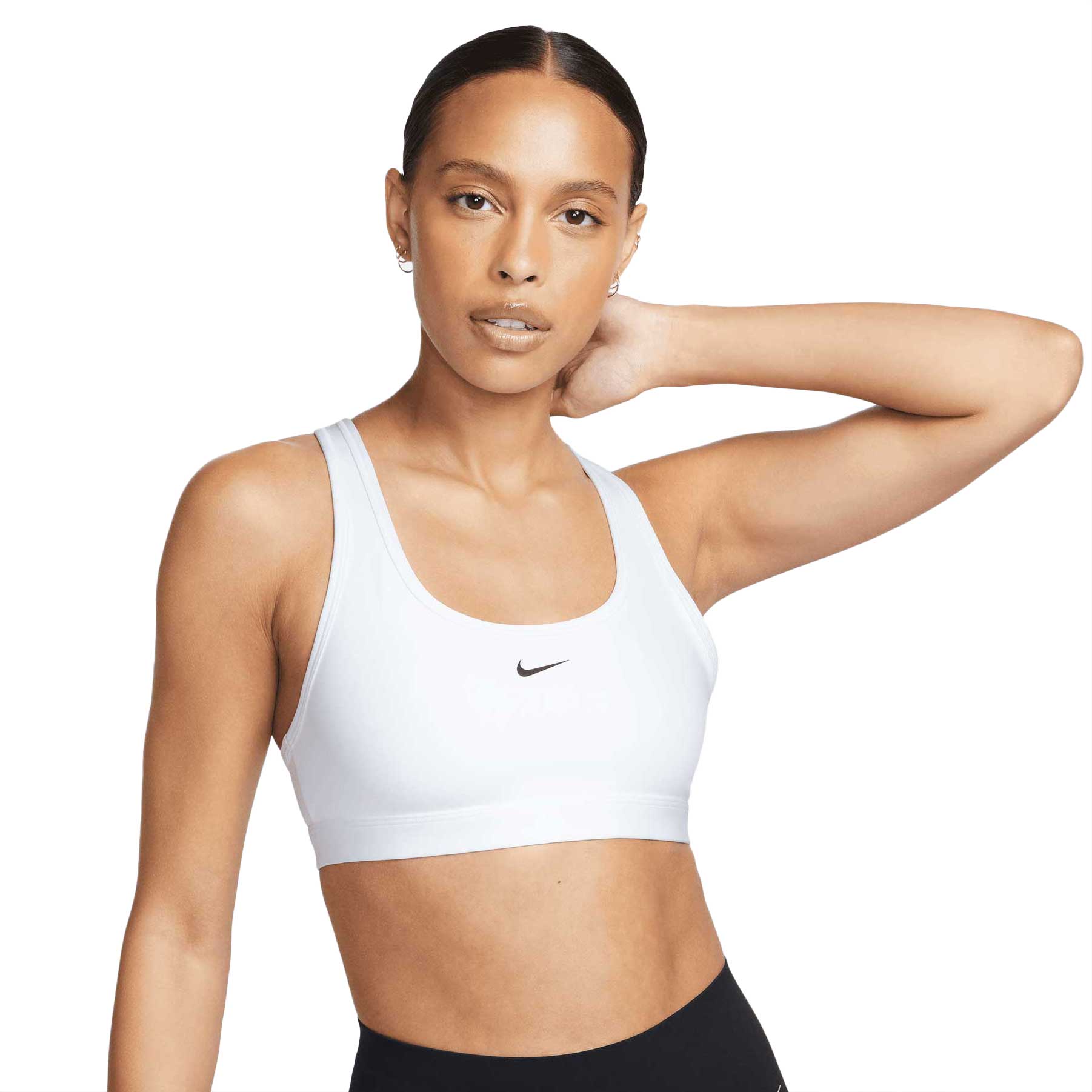 Nike Womens Swoosh Light Support Sb Sports Bras in White Color