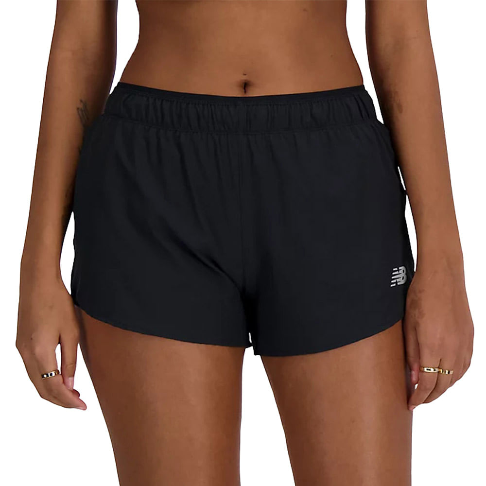 New Balance Womens Rc Short 3 Shorts in Black Color