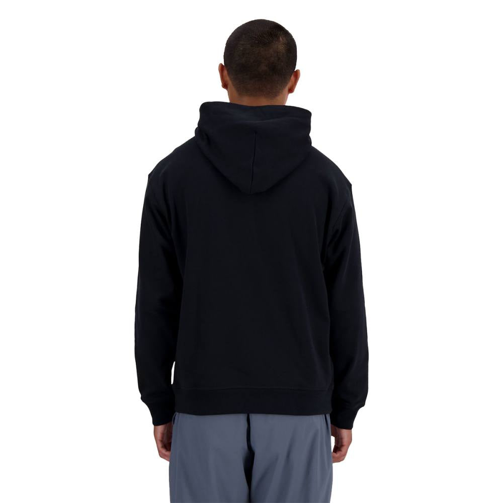 New Balance Mens Athletics French Terry H Tops in Black Color