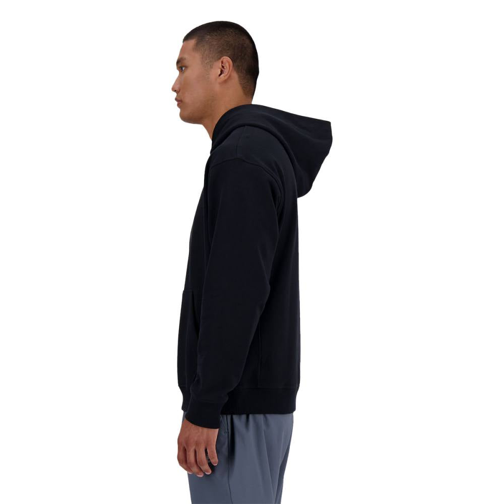New Balance Mens Athletics French Terry H Tops in Black Color