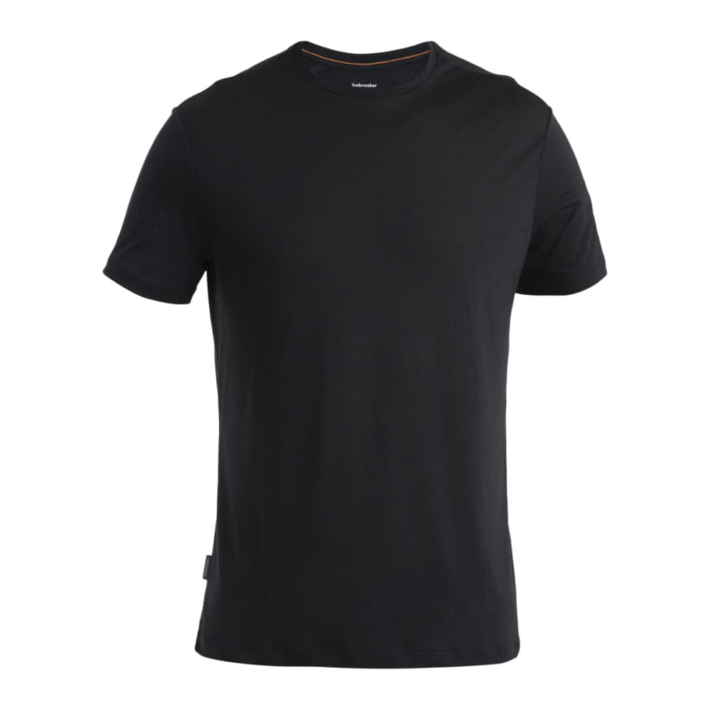 Icebreaker Mens 125 Coollt short sleeve Sphere3 Tops in Black Color