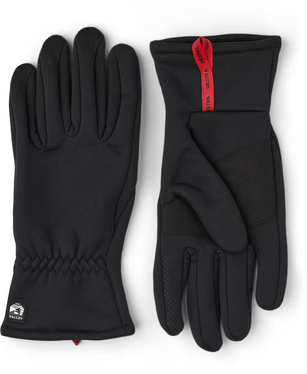 Hestra Gloves Unisex Touch Point Fleece Liner Winter Gloves in Black Color