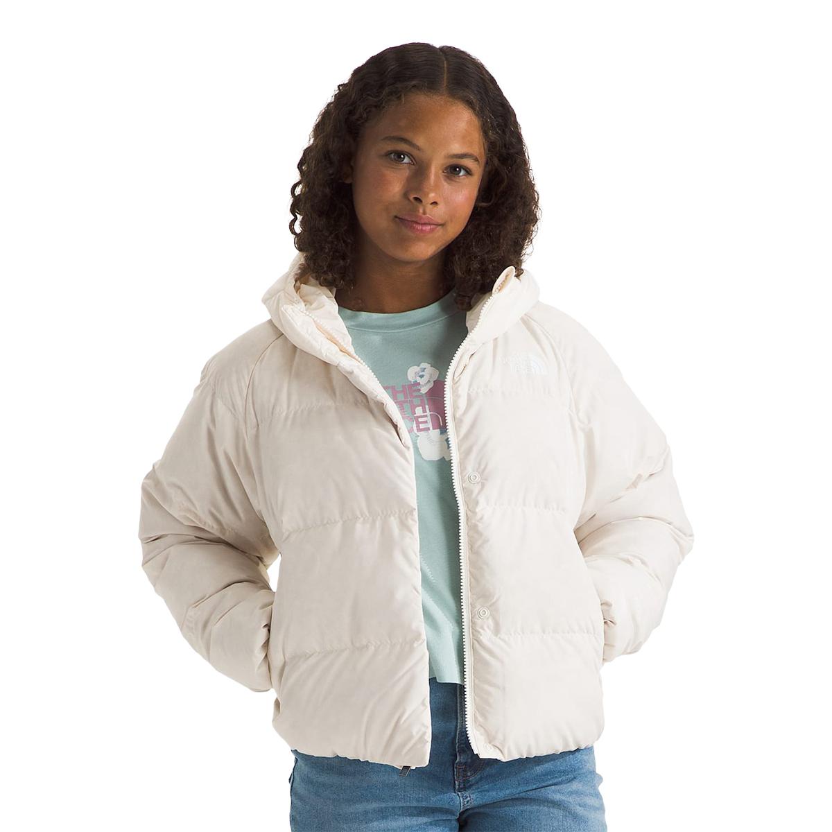 GIRLS' NORTH DOWN HOODED | QLI-WHITE