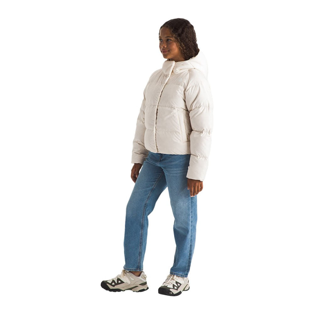 GIRLS' NORTH DOWN HOODED | QLI-WHITE