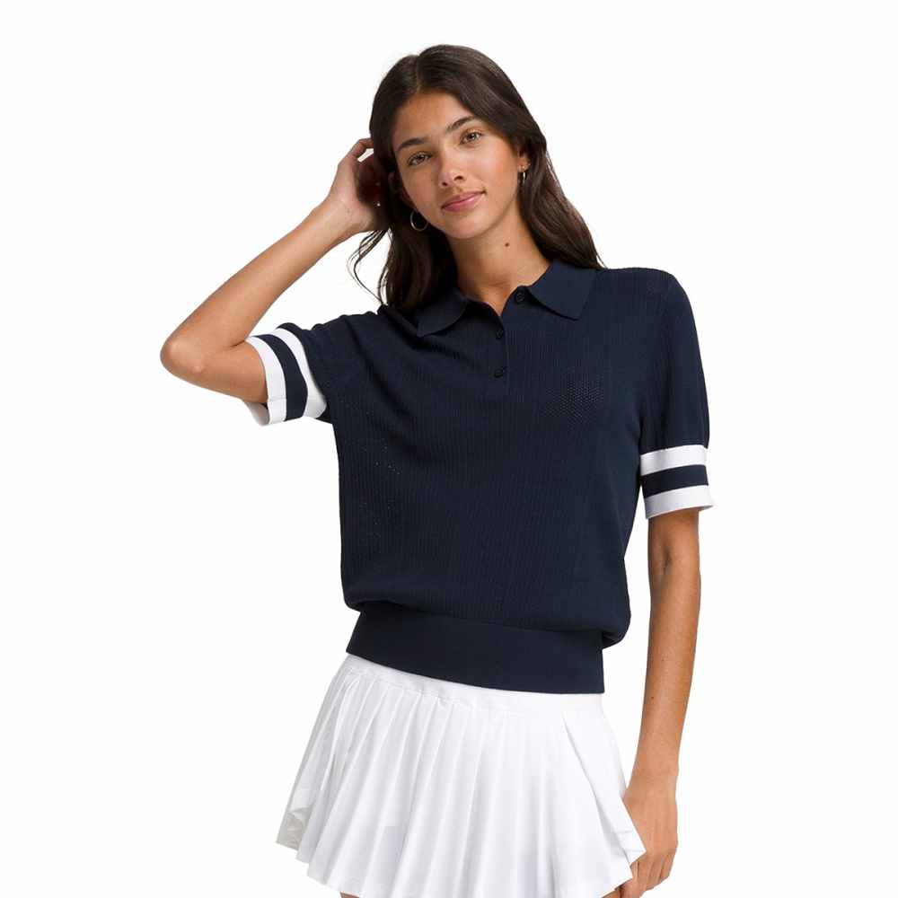 Wilson Womens Essex Polo Sport Tops in Blue Color