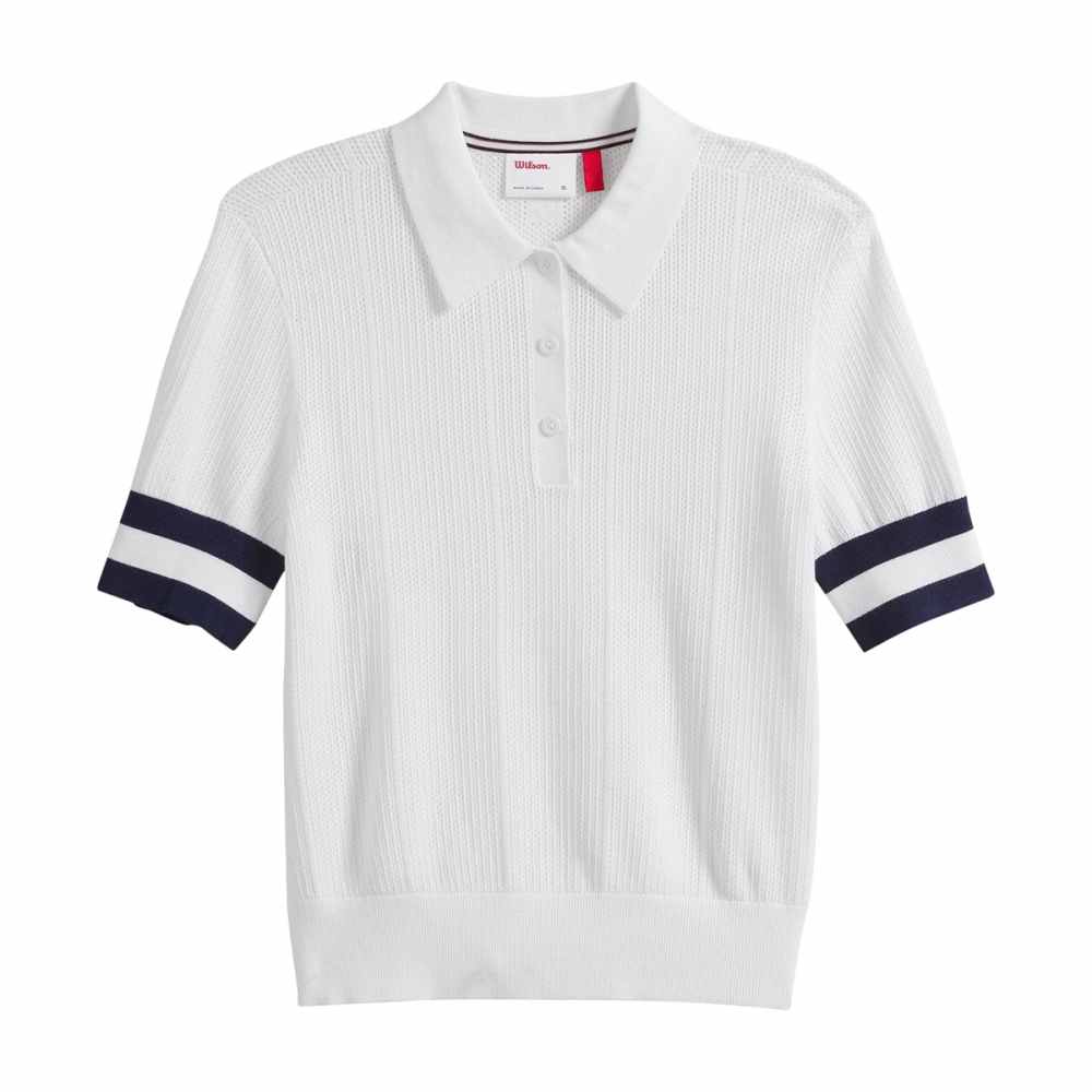 Wilson Womens Essex Polo Sport Tops in White Color