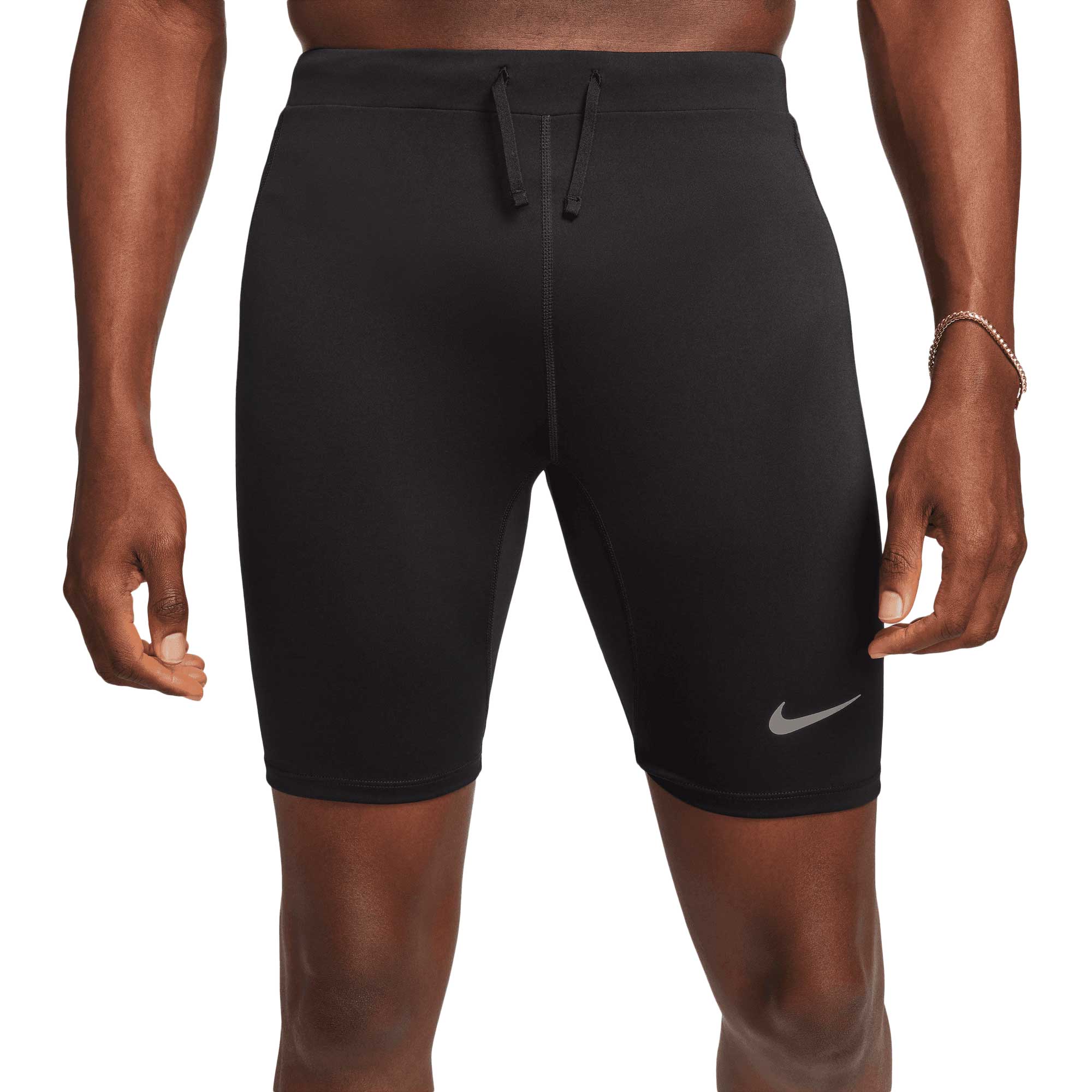 Nike Mens Fast Dri-Fit 1/2-Length Tights | BLACK/REFLECTIVE