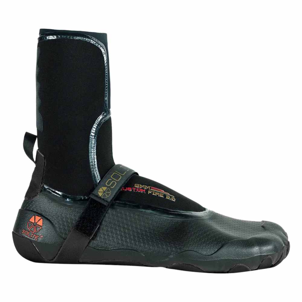 Solite Boots Unisex Custom Fire 8Mm Boot Surfing Accessories in Black Color
