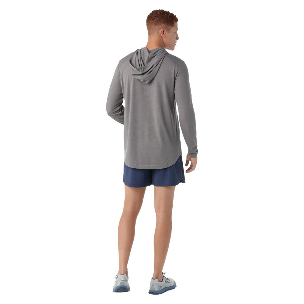 Smartwool Mens Active Mesh Hoodie Running Jackets in Grey Color