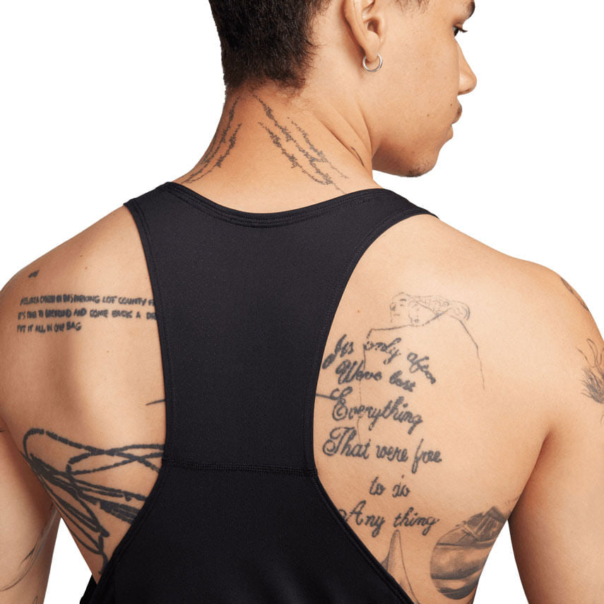 Nike Mens Fast Singlet Tops in Black Color