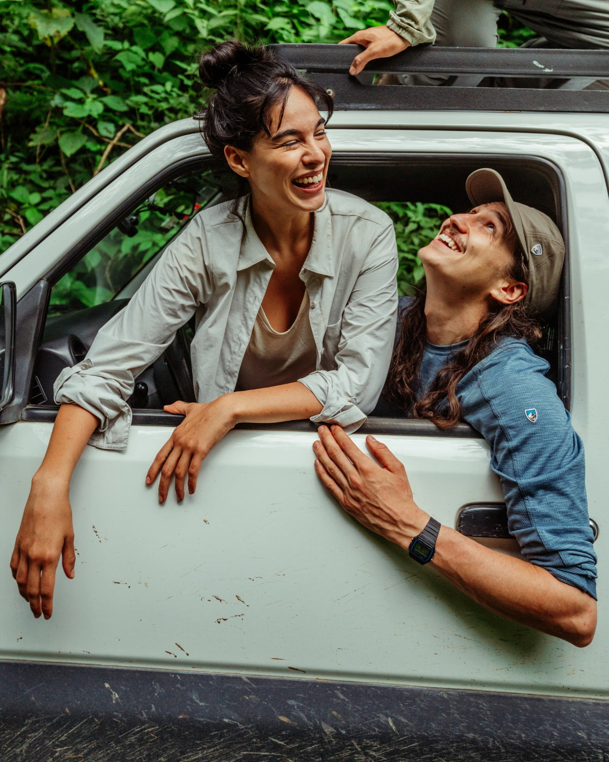 Kuhl couple in a safari jeep