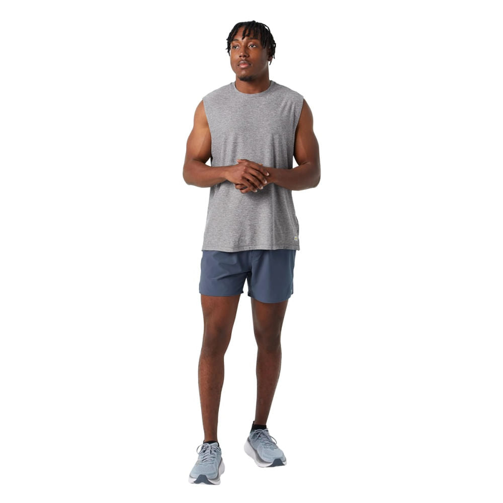 Vuori Mens Strato Muscle Tee Tops in Grey Color