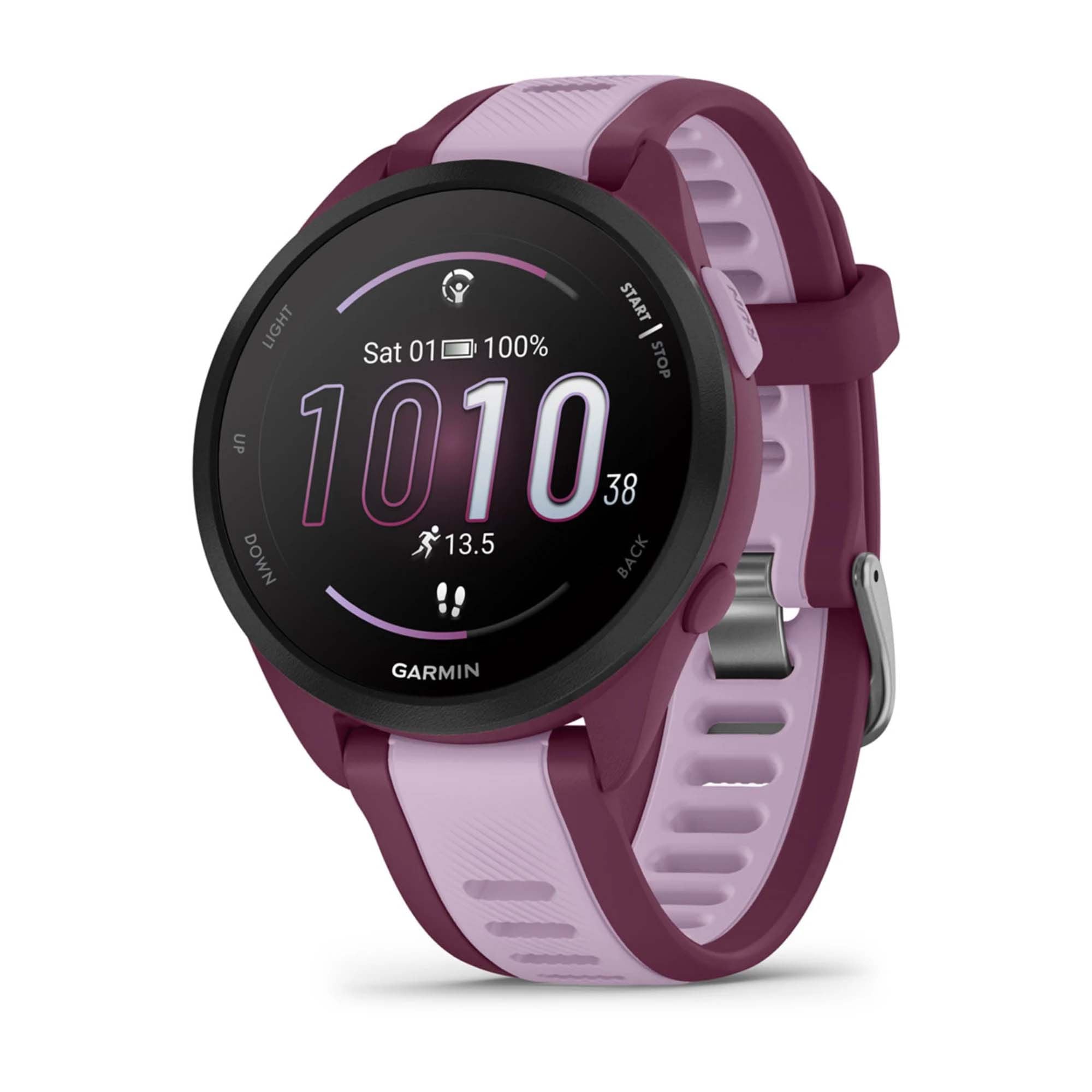 Garmin Unisex Forerunner 165 Music Smart Watch | BERRY/LILAC