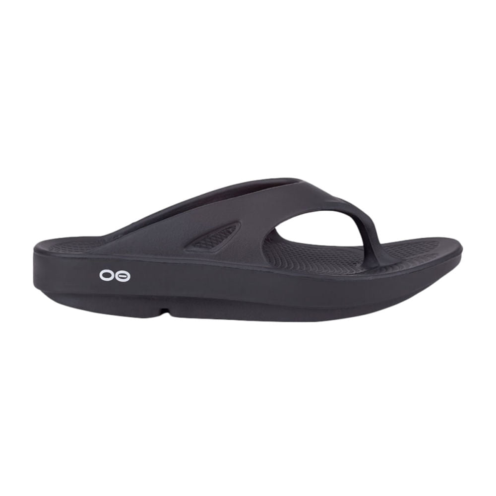 Oofos Unisex Oofos Thong Sandals Footwear Accessories in Black Color