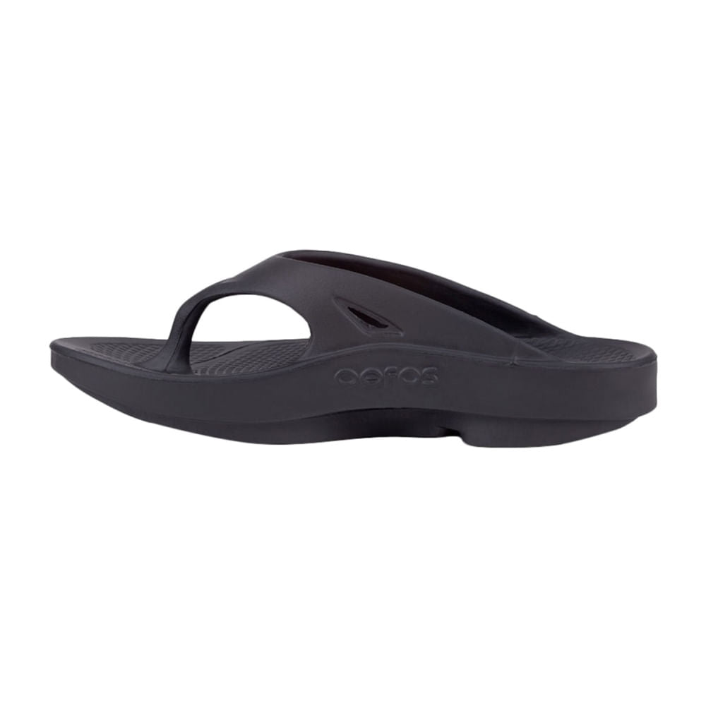 Oofos Unisex Oofos Thong Sandals Footwear Accessories in Black Color