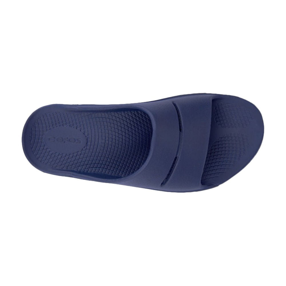 Oofos Unisex Oofos Slide Sandals Footwear Accessories in Blue Color