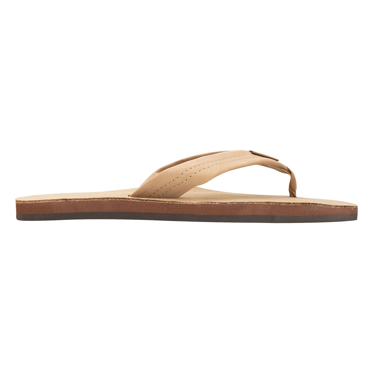 Rainbow Mens Premier/Classic Leather Flip-Flops in Brown Color