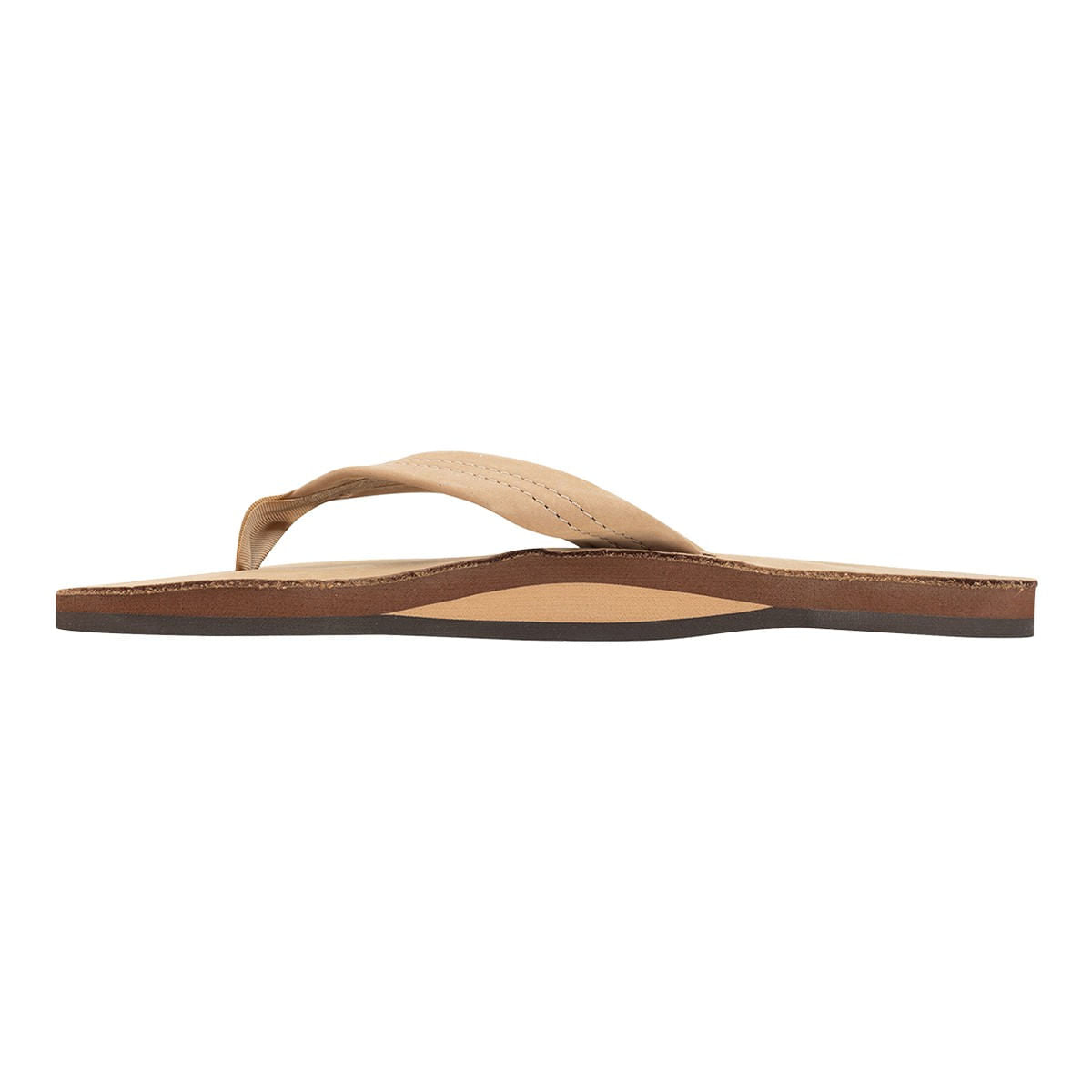 Rainbow Mens Premier/Classic Leather Flip-Flops in Brown Color