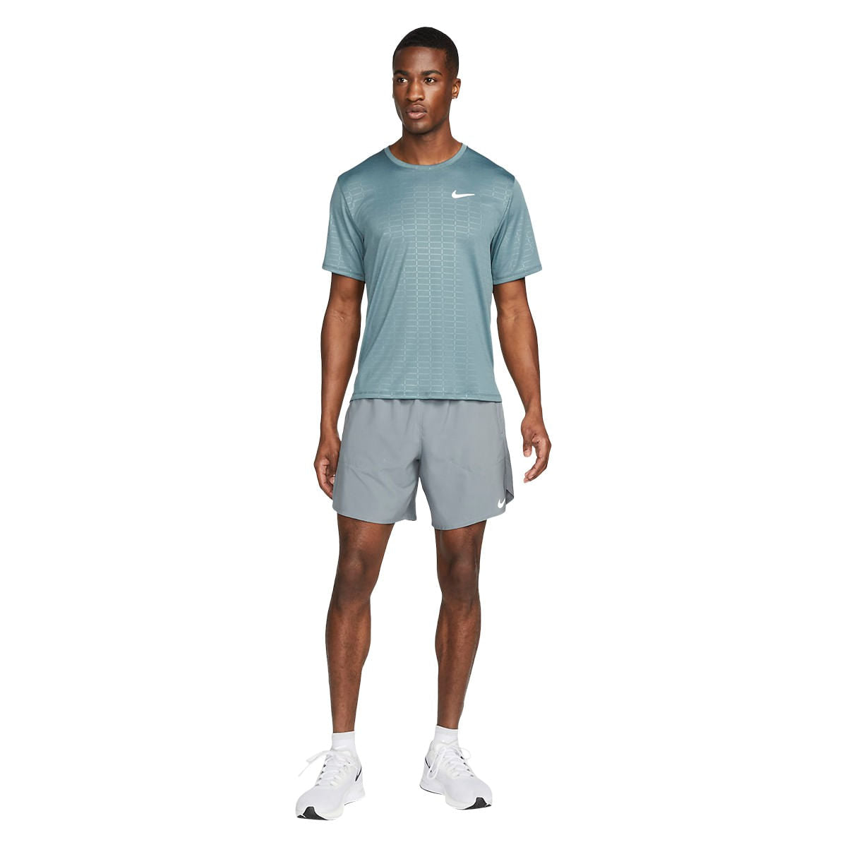 Nike Mens Df Stride 2In1 7 Shrt Shorts in Grey Color