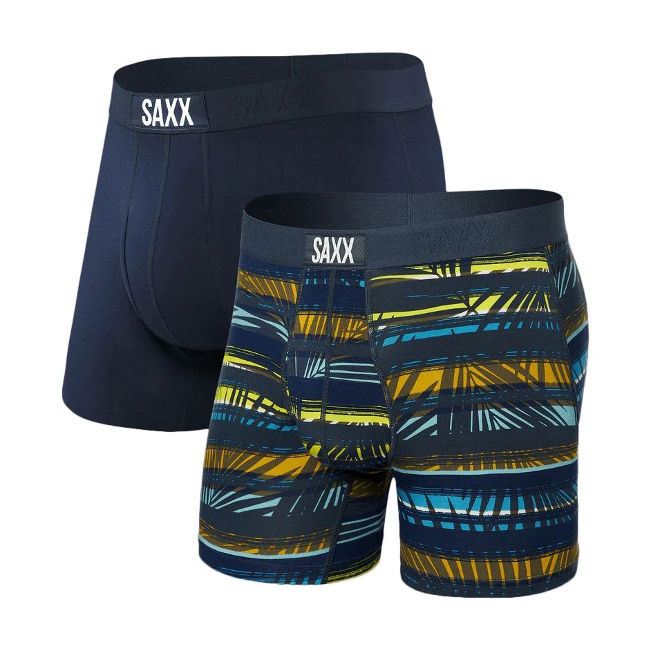 Saxx Apparel Mens M-2 Pack Ultra Boxer Br Underwear in Multi Color