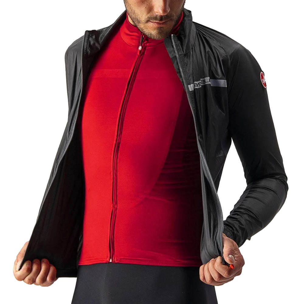 Castelli Mens Squadra Stretch Jacket Cycling Jackets in Black Color