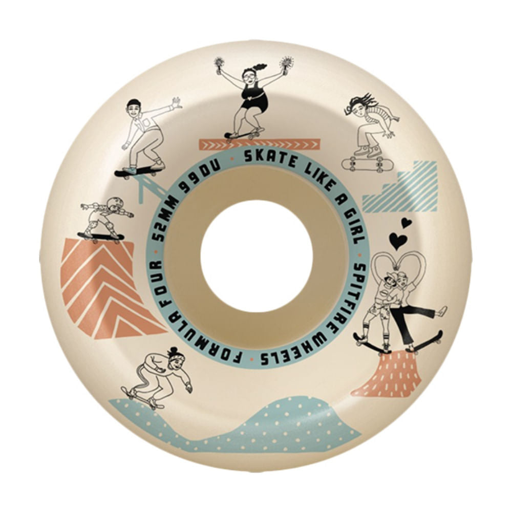Eastern Skateboard Sf F4 99A Con-Full 52Mm Skateboarding Components in White Color
