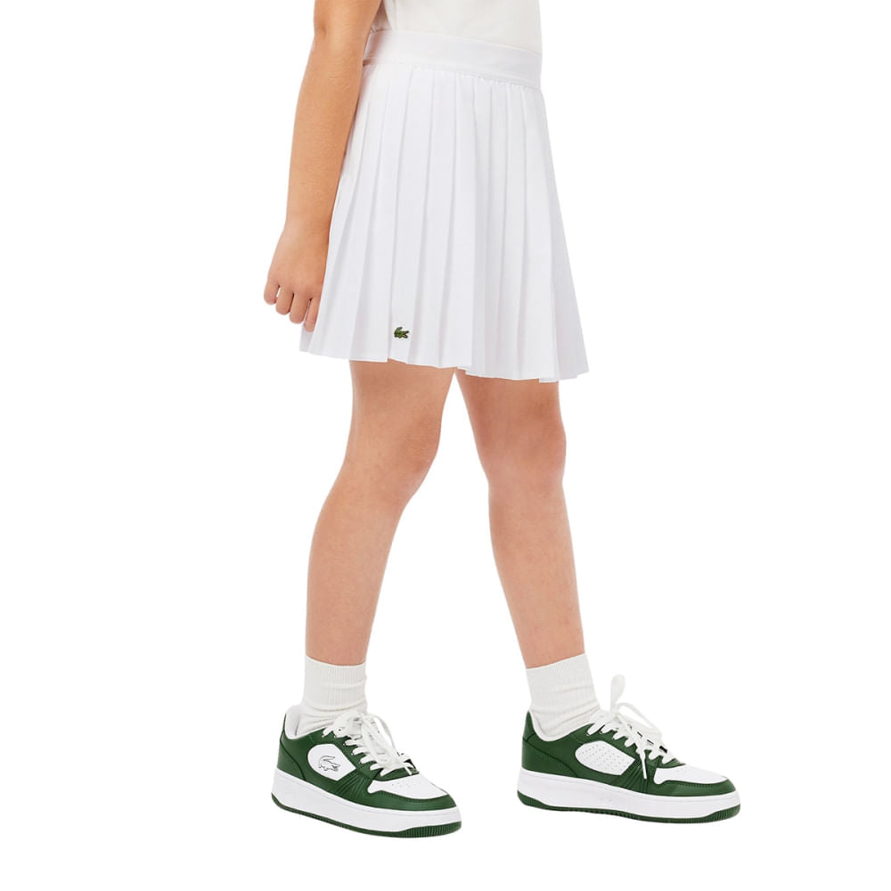 Lacoste Kids Pleated Skirt W Sh Skirts in White Color