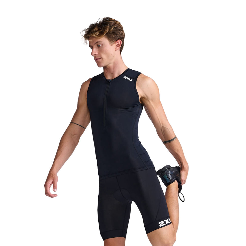 2Xu Mens Core Tri Tank Jerseys in Black Color