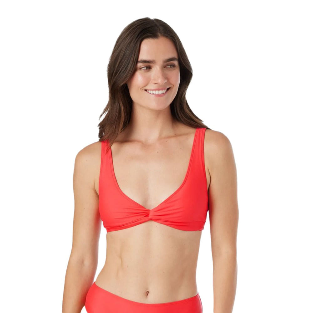 Fair Harbor Clothing Pbc Womens The Madison Top Swimsuits in Orange Color
