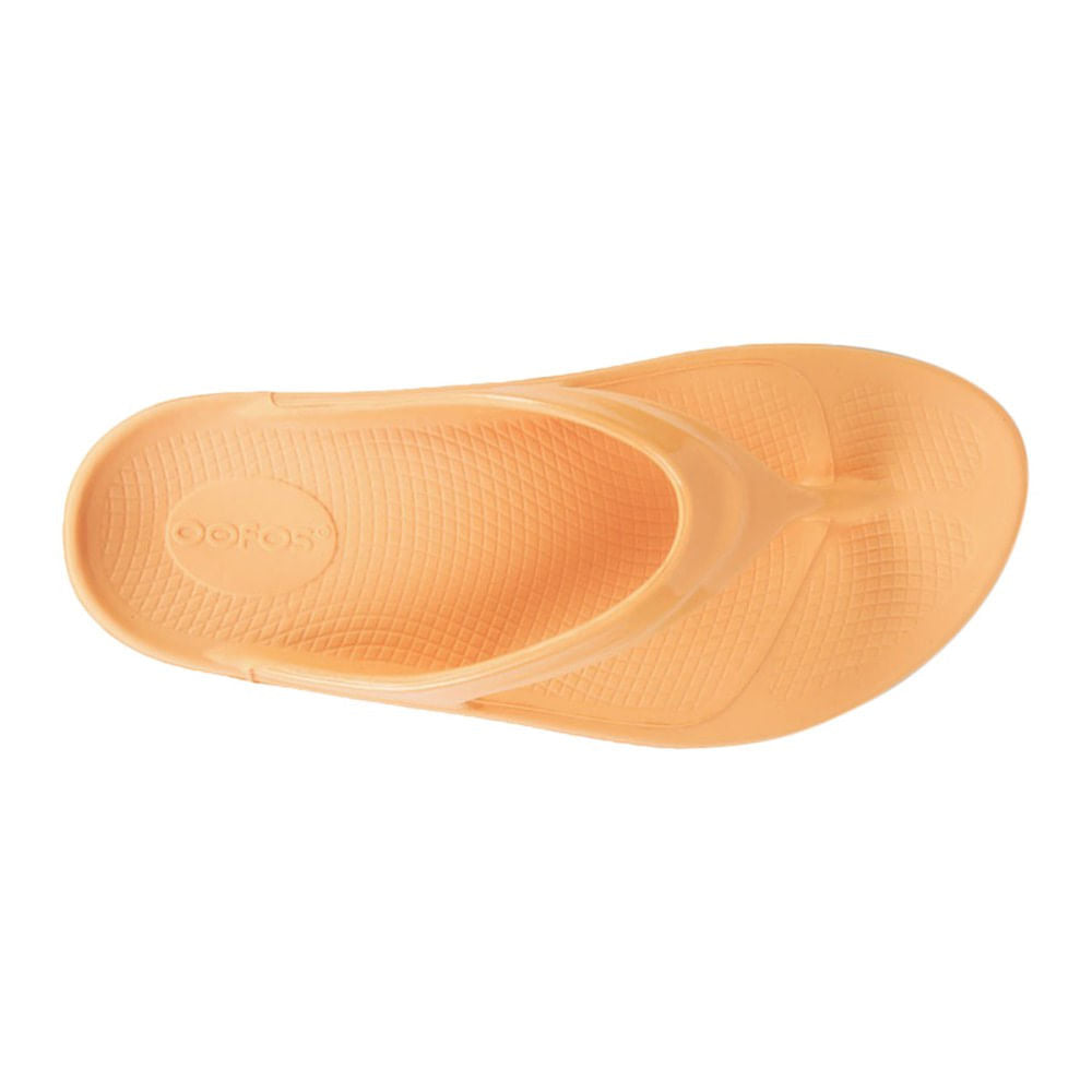 Oofos Unisex Oofos Oolala Sandals Footwear Accessories in Orange Color