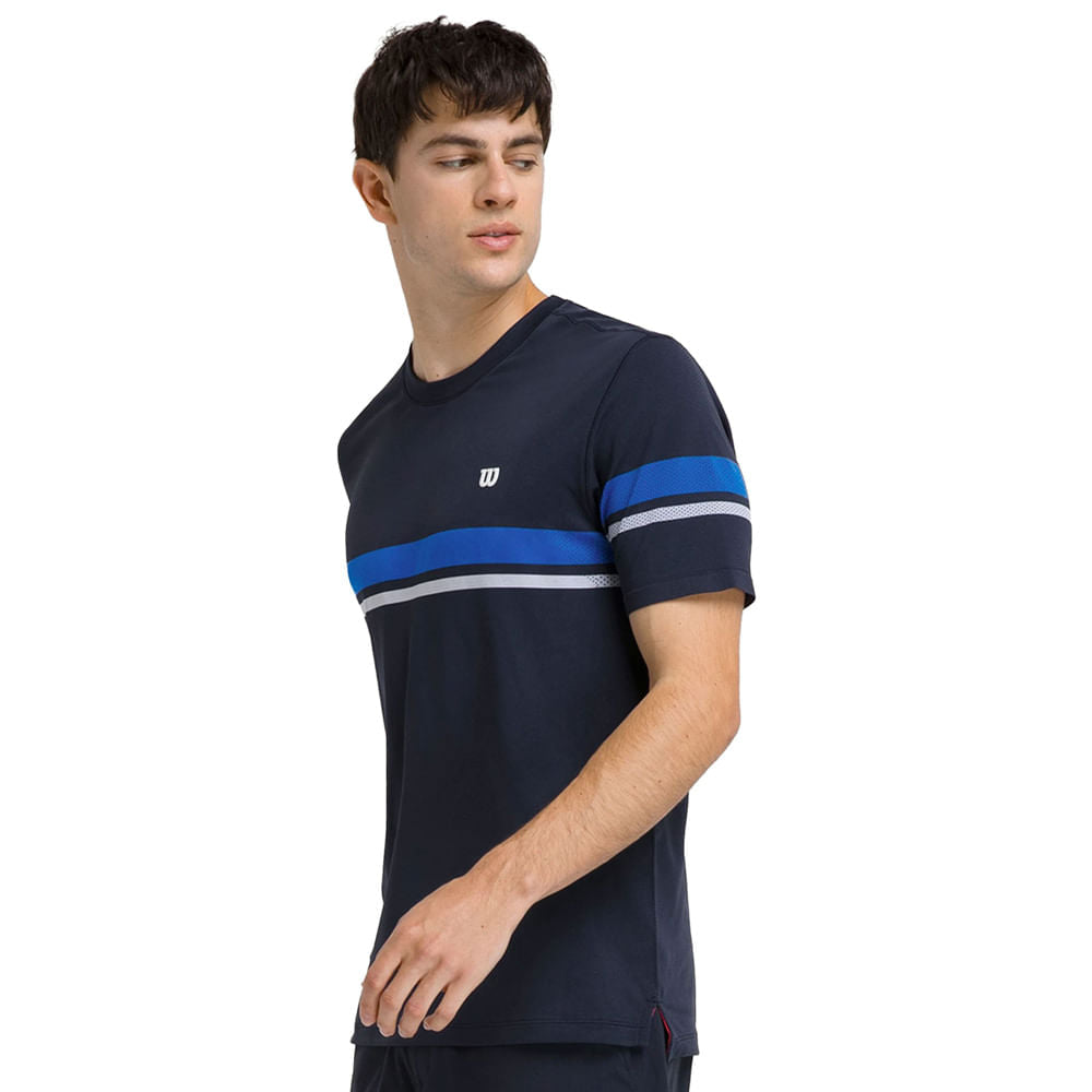 Wilson Mens All Seasons Tee Tops in Blue Color