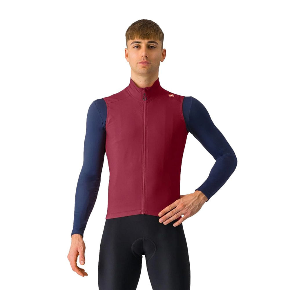 Castelli Mens Espresso Vest Jerseys in Red Color