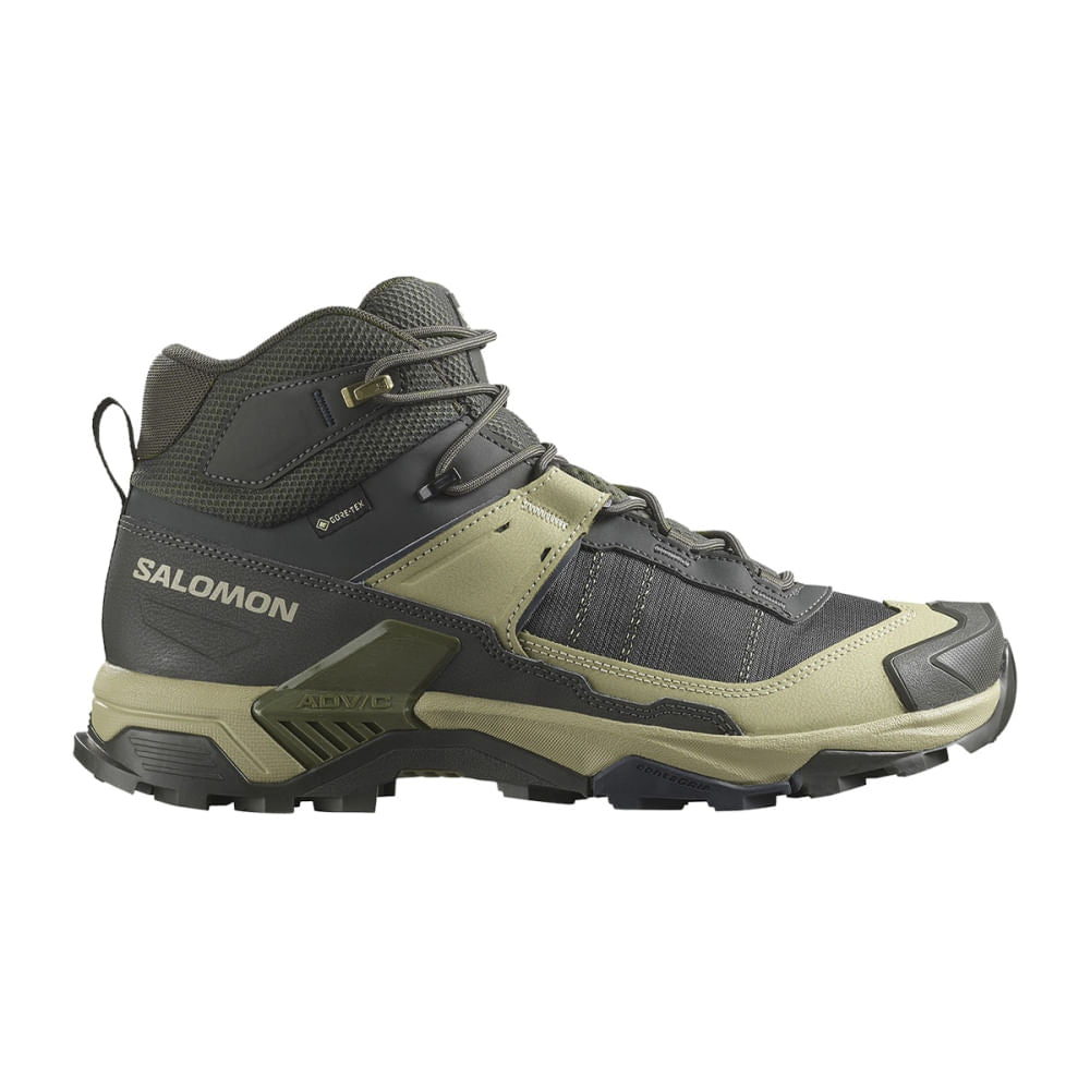 ショウ、バーラム他 Salomon Mens X Ultra 5 Mid Gore-Tex Shoes | PEAT / GRAY GREE