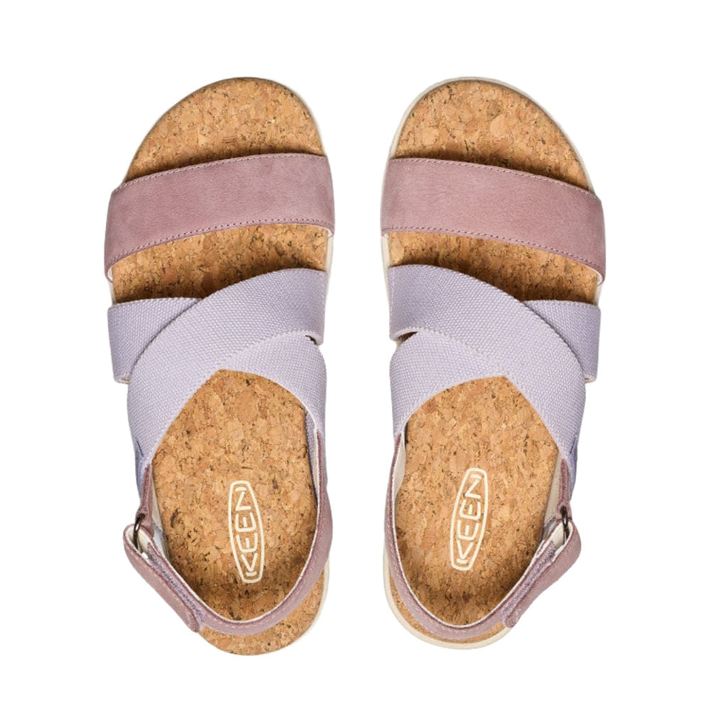 Keen Womens Elle Criss Cross Sandals in Purple Color