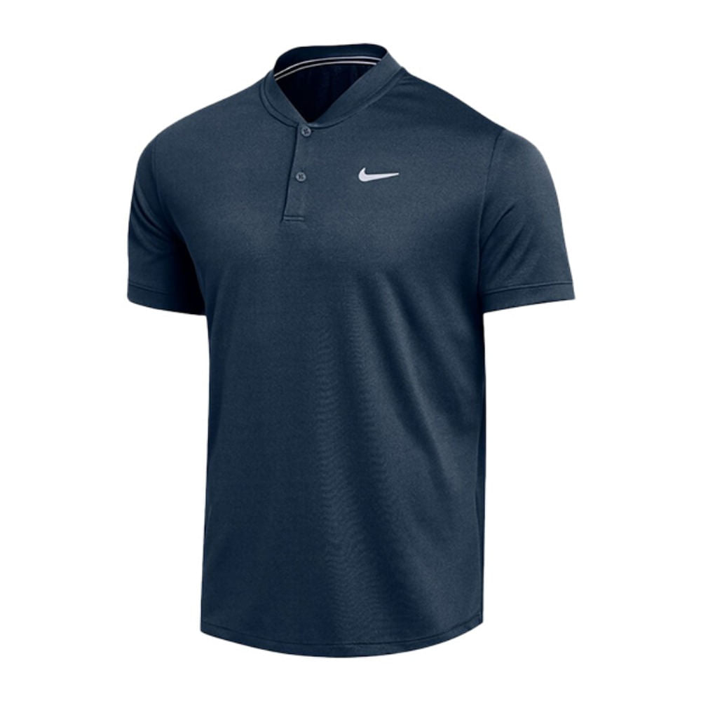 Nike Mens Nkct Df Polo Blade Tops in Blue Color