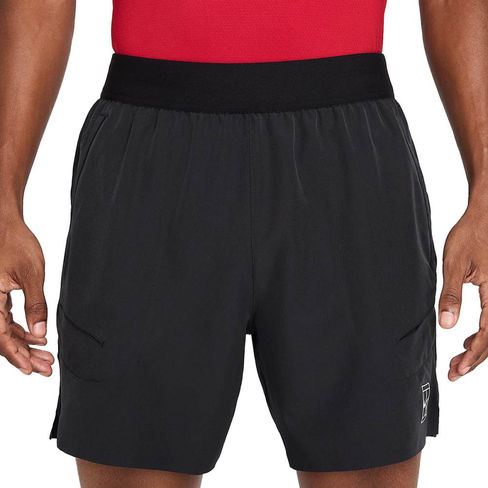 Nike Mens Nikecourt Advantage Shor Shorts in Black Color