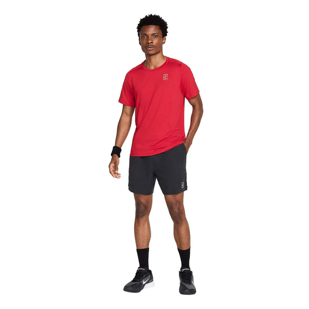 Nike Mens Nikecourt Advantage Shor Shorts in Black Color