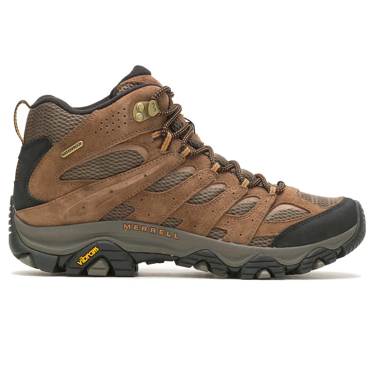 Merrell Mens Moab 3 Mid Wp Boots in Brown Color