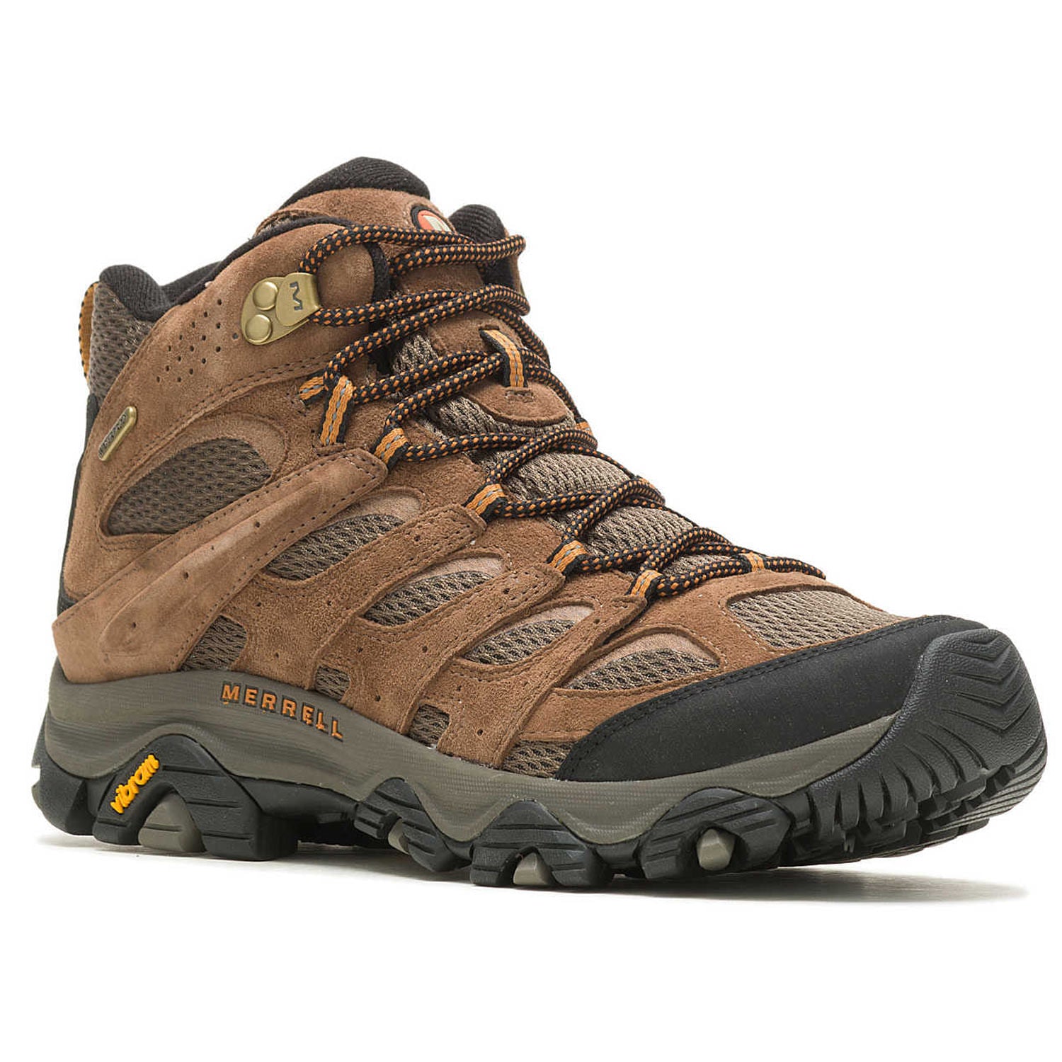 Merrell Mens Moab 3 Mid Wp Boots in Brown Color