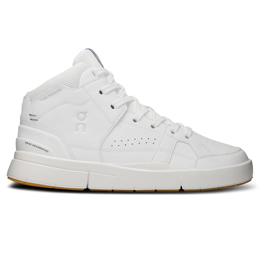 ON Womens The Roger Clubhouse Mid | WHITE/FEATHER – Paragon Sports