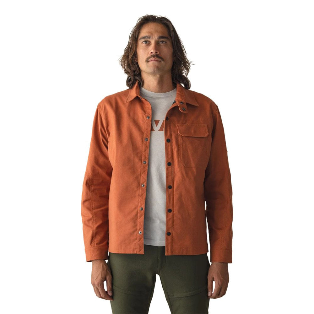Livsn Mens Forager Jacket Tops in Orange Color