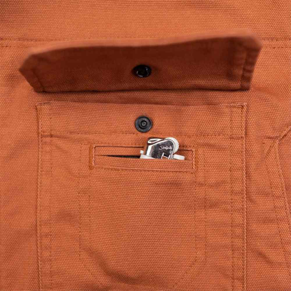 Livsn Mens Forager Jacket Tops in Orange Color